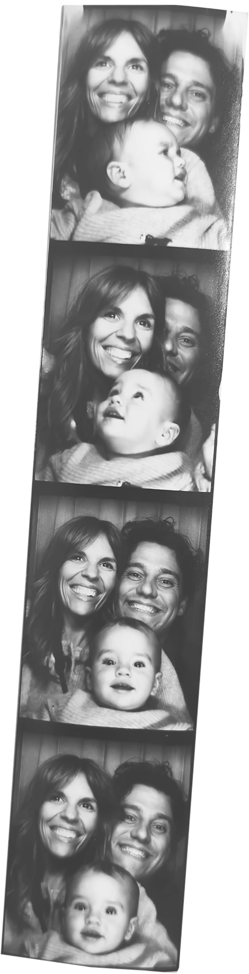 Ben, Anna and family in a photo booth